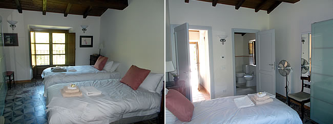 Restored rooms - Ghirlanadaio left and Uccello right