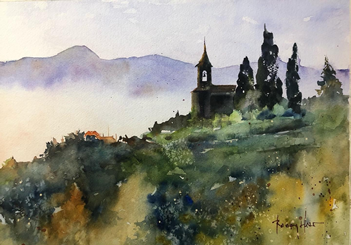 Painting tutor at the watermill in Italy Randy Hale