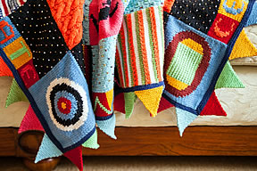 Knitting mystry blankets by Debbie Abrahams