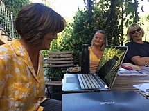 Writers on Jo Parfitt's course at the watermill in Tuscany