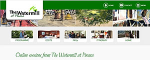 Online painting courses at the watermill in Italy
