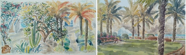 Paintings by Carl March at the Watermill in Tuscany