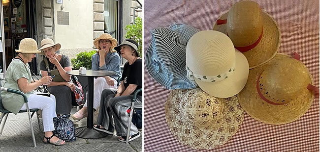 Hats on to the ladies of the watermill in Italy