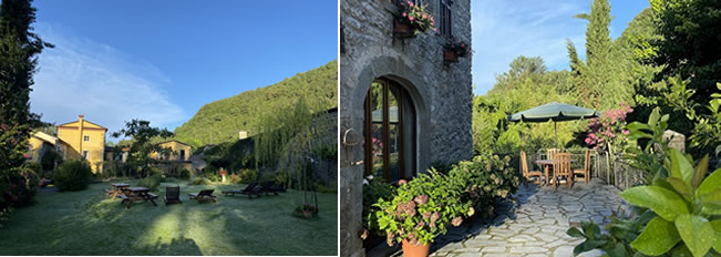 Watermill garden in Tuscany, Italy