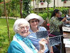 The Watermill's happy knitters in Tuscany, Italy