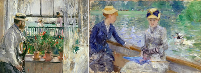 Paintings by Manet and Moriset