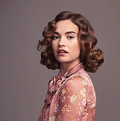 Lilly James Lily James as Linda in the BBC’s The Pursuit of Love.