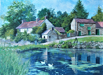 Painting by watermill tutor Murray Ince