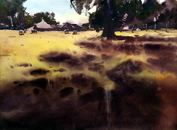 Painting by watermill tutor Paul Talbot-Greaves