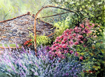 Painting tutor at the watermill in Italy Terry Jarvis