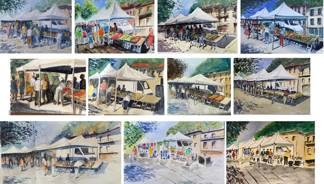 Paintings of the french market