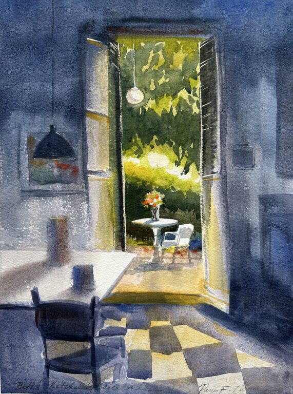 "The secret garden" - a watercolour by Pamme Turner