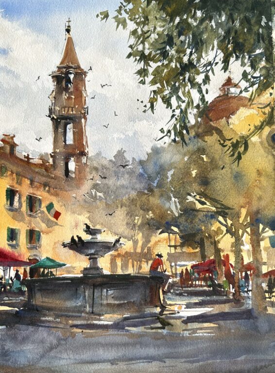 Santo Spirito: a watercolour by Pamme Turner